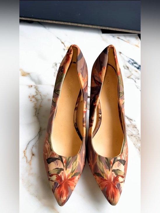 Nine West Shoes - NINE WEST | “Forshow” (Y2K Line) Floral Print Tatiana Heels | Size 8!